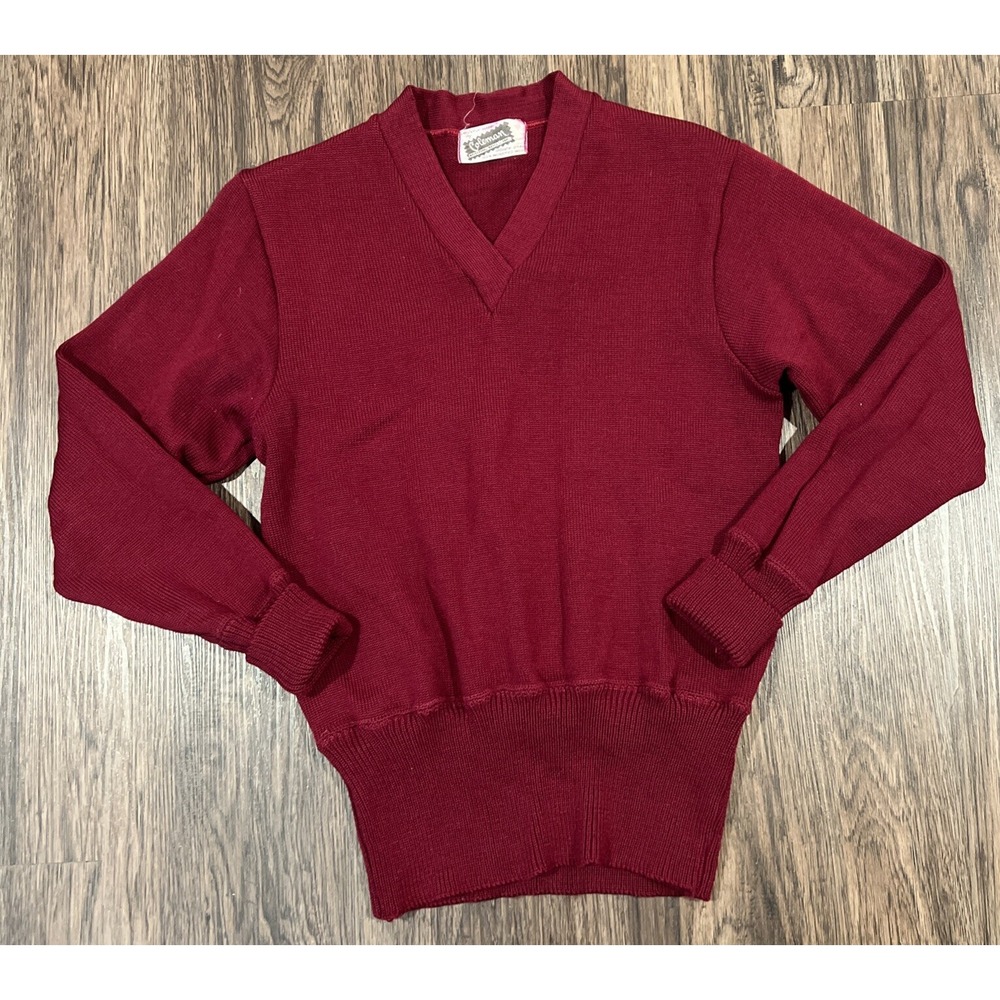 Expertly Made By Coleman Knitting Mills Inc Worsted Wool Sweater Women Wine READ